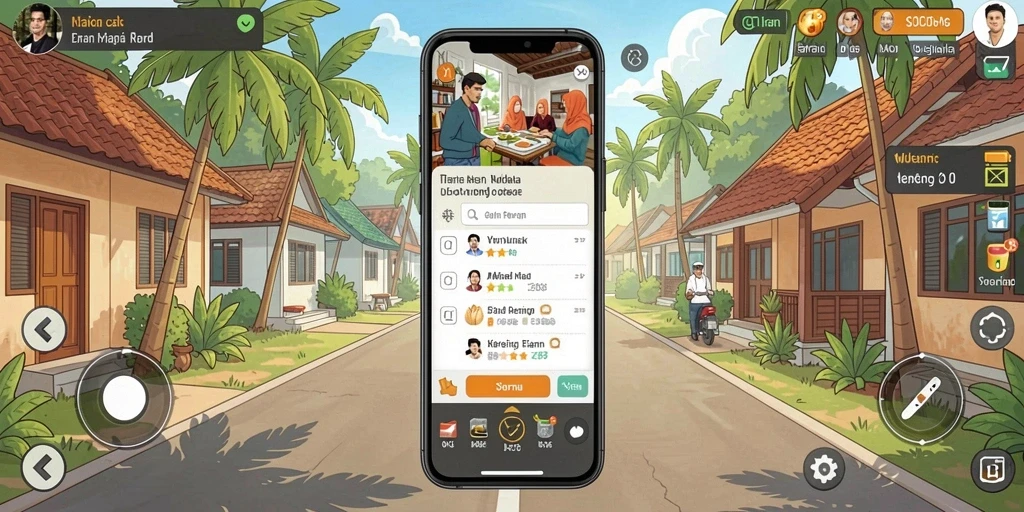 Tangkapan layar ketiga menggambarkan lingkungan permainan yang menakjubkan.